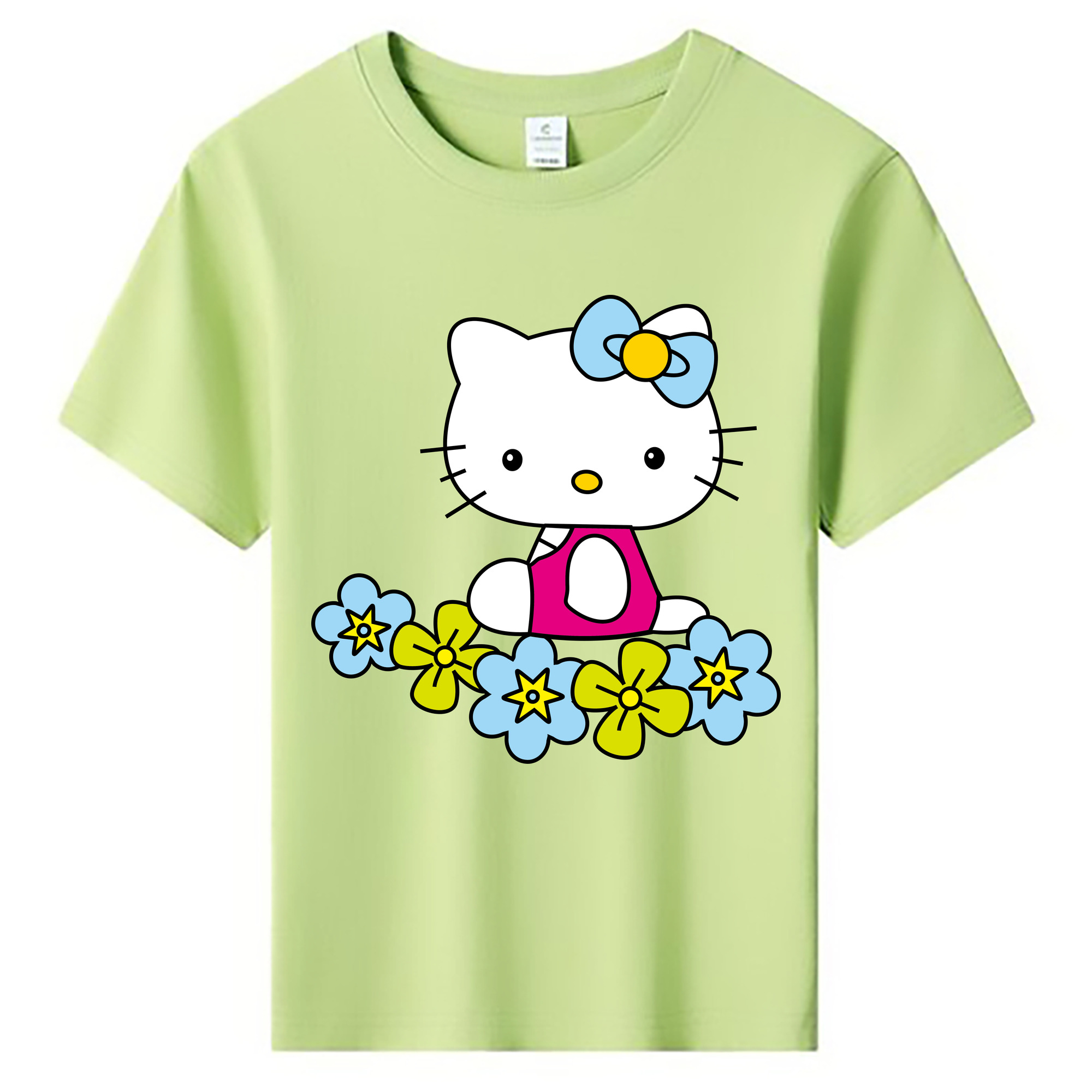 （画像用） Hello Kitty ハローキティ 綿100％キッズTシャツ（フロントプリント）
